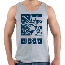 PRINTFASHION american - Férfi atléta - Sport szürke atléta, trikó