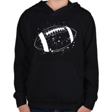 PRINTFASHION American football - Gyerek kapucnis pulóver - Fekete