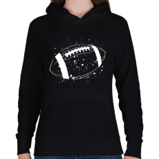 PRINTFASHION American football - Női kapucnis pulóver - Fekete