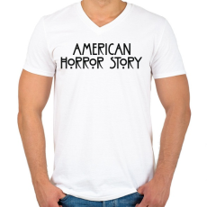 PRINTFASHION American Horror Story - Férfi V-nyakú póló - Fehér