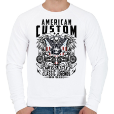 PRINTFASHION american motorcycle - Férfi pulóver - Fehér férfi pulóver, kardigán