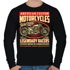 PRINTFASHION american motorcycle - Férfi pulóver - Fekete férfi pulóver, kardigán