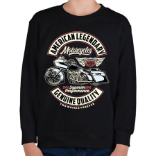 PRINTFASHION American motorcycle - Gyerek pulóver - Fekete gyerek pulóver, kardigán