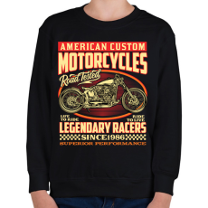 PRINTFASHION american motorcycle - Gyerek pulóver - Fekete