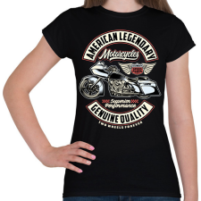 PRINTFASHION American motorcycle - Női póló - Fekete női póló