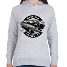 PRINTFASHION american muscle car - Női kapucnis pulóver - Sport szürke