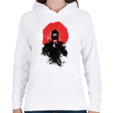 PRINTFASHION American ninja - Női kapucnis pulóver - Fehér női pulóver, kardigán
