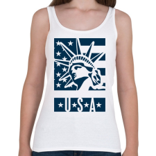 PRINTFASHION american - Női atléta - Fehér női trikó