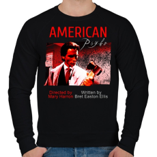 PRINTFASHION american psyho - Férfi pulóver - Fekete