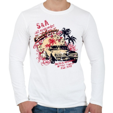 PRINTFASHION Amerika California retro - Férfi hosszú ujjú póló - Fehér férfi póló