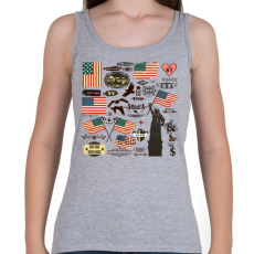 PRINTFASHION amerika - Női atléta - Sport szürke