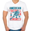 PRINTFASHION Amerikai foci - Férfi V-nyakú póló - Fehér