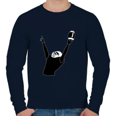 PRINTFASHION Amerikai focista - Férfi pulóver - Sötétkék