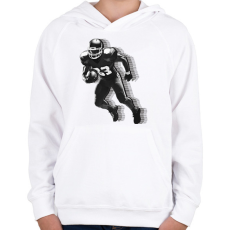 PRINTFASHION Amerikai focista - Gyerek kapucnis pulóver - Fehér