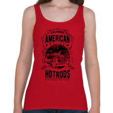 PRINTFASHION Amerikai Hotrods - Női atléta - Cseresznyepiros