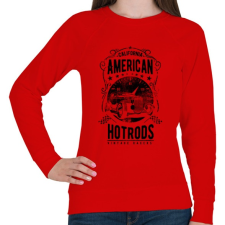 PRINTFASHION Amerikai Hotrods - Női pulóver - Piros női pulóver, kardigán