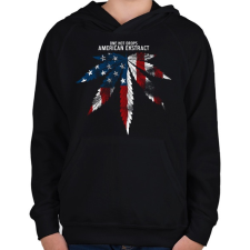 PRINTFASHION Amerikai kivonat - Gyerek kapucnis pulóver - Fekete gyerek pulóver, kardigán