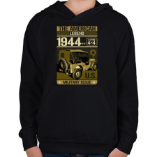 PRINTFASHION Amerikai legenda - Gyerek kapucnis pulóver - Fekete gyerek pulóver, kardigán