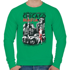 PRINTFASHION Amerikai Maffia - Férfi pulóver - Zöld férfi pulóver, kardigán
