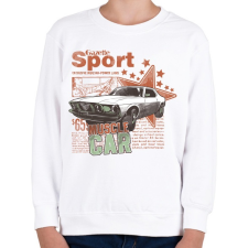 PRINTFASHION Amerikai retro sportautó - Gyerek pulóver - Fehér gyerek pulóver, kardigán