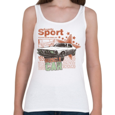 PRINTFASHION Amerikai retro sportautó - Női atléta - Fehér női trikó