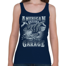 PRINTFASHION Amerikai sas  - Női atléta - Sötétkék női trikó