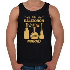 PRINTFASHION Ami a Balatonon történik - Férfi atléta - Fekete