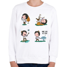 PRINTFASHION Ami sok, az sok! - Gyerek pulóver - Fehér