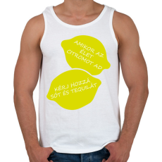 PRINTFASHION Amikor az élet citromot ad! - Férfi atléta - Fehér