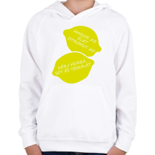PRINTFASHION Amikor az élet citromot ad! - Gyerek kapucnis pulóver - Fehér gyerek pulóver, kardigán