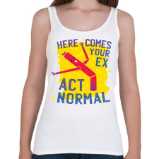 PRINTFASHION Amikor az exemet meglátom - Női atléta - Fehér női trikó