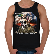 PRINTFASHION amikor jön a postás - franciabuci - Férfi atléta - Fekete