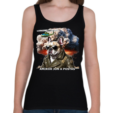 PRINTFASHION amikor jön a postás - franciabuci - Női atléta - Fekete