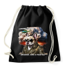 PRINTFASHION amikor jön a postás - franciabuci - Sportzsák, Tornazsák - Fekete