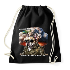 PRINTFASHION amikor jön a postás - franciabuci - Sportzsák, Tornazsák - Fekete tornazsák