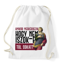 PRINTFASHION Amikor megkérdezik - fekete - Sportzsák, Tornazsák - Fehér tornazsák
