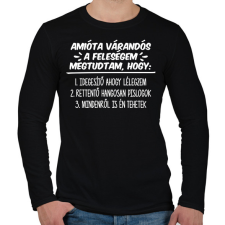 PRINTFASHION Amióta várandós a feleségem - Férfi hosszú ujjú póló - Fekete férfi póló