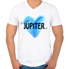 PRINTFASHION Amit szabad Jupiternek... - Férfi V-nyakú póló - Fehér