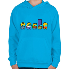 PRINTFASHION Among Simpsons - Gyerek kapucnis pulóver - Azúrkék gyerek pulóver, kardigán