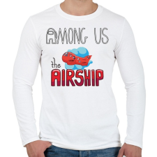 PRINTFASHION Among us airship - Férfi hosszú ujjú póló - Fehér férfi póló