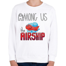 PRINTFASHION Among us airship - Gyerek pulóver - Fehér gyerek pulóver, kardigán