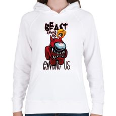 PRINTFASHION Among us beast among us - Női kapucnis pulóver - Fehér