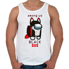 PRINTFASHION Among us Black sus 2 - Férfi atléta - Fehér atléta, trikó