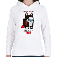 PRINTFASHION Among us Black sus 2 - Női kapucnis pulóver - Fehér