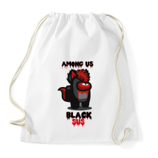 PRINTFASHION Among us Black sus - Sportzsák, Tornazsák - Fehér tornazsák