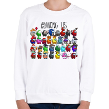 PRINTFASHION Among US Caracters - Gyerek pulóver - Fehér gyerek pulóver, kardigán