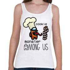 PRINTFASHION Among us - Cookie monster - Női atléta - Fehér női trikó