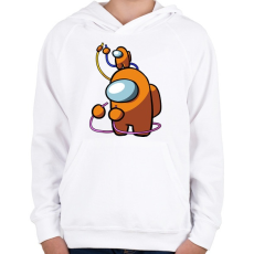 PRINTFASHION Among us: Crewmate - Gyerek kapucnis pulóver - Fehér