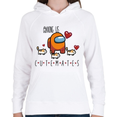 PRINTFASHION Among us crewmates - cute mates - Női kapucnis pulóver - Fehér