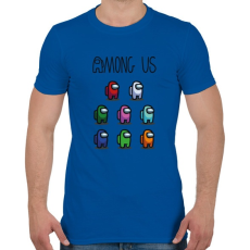 PRINTFASHION Among us crewmates  - Férfi póló - Királykék